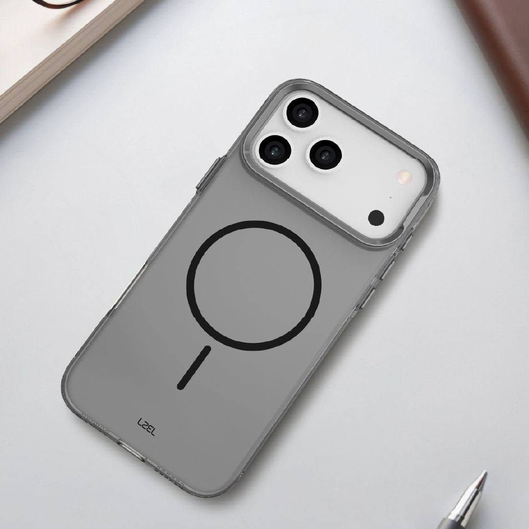 LZEL Magkryden Slim Case for iPhone 17 Pro Max | Black/gray LZEL Magkryden Slim Case for iPhone 17 Pro Max | Black/gray